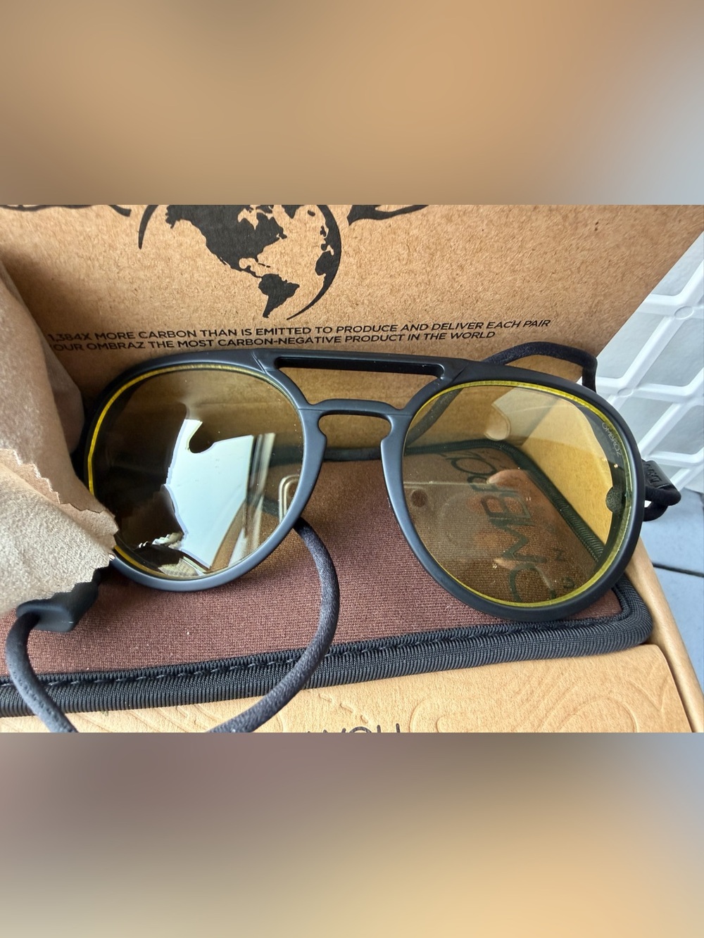 Ombraz Dolomite Low Light Armless Sunglasses with Nose Pad Riser